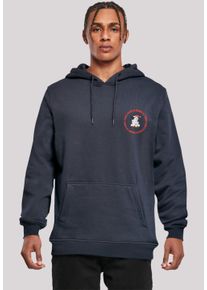 F4NT4STIC Herren Kapuzenpullover "Sansta Paws Christmas Cat Breast", blau, casual, Gr. XS, Obermaterial: 65% Baumwolle, 35% Polyester, Pullover,