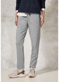 Cecil Damen Jogger Pants, grau, casual, Gr. M, unifarben, Stoff, 71% Polyester, 25% Viskose, 4% Elasthan, Hosen, Middle Waist