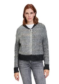 Cartoon Damen Strickjacke "Cartoon Strick-Cardigan mit Reißverschluss", schwarz, modisch, Gr. 44, Obermaterial: 49% Polyacryl, 46% Polyester, 3%