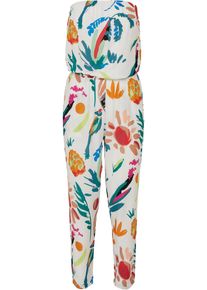 Urban Classics Damen Jumpsuit "Urban Classics Damen Ladies Viscose Bandeau Jumpsuit", bunt, Gr. 4XL, 100% Viskose, Overalls