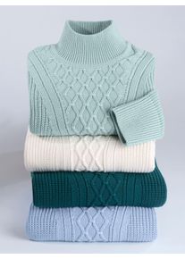 Casual Looks Damen Strickpullover "Pullover", grün, Gr. 38, unifarben, 50% Baumwolle, 50% Polyacryl, Pullover