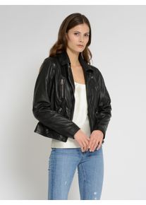 Maze Damen Lederjacke "4202245", schwarz, Gr. XL, Obermaterial: 100% Lammleder / Futter: 100% Baumwolle / Ärmelfutter: 100% Polyester, Jacken
