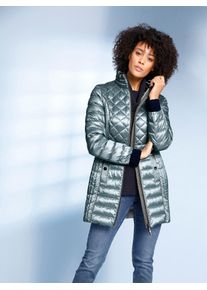 Damen Steppjacke, blau, Gr. 18, CREATION L PREMIUM, unifarben, 60% Polyester, 40% Polyamid, Füllung:90% Daunen, 10% Federn, Kontrastpaspel:100%