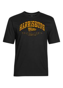 Herren T-Shirt "HARRISBURG", schwarz, casual, Gr. XXL, Ahorn Sportswear, bedruckt, 100% Baumwolle, Shirts, mit sportlichem Print