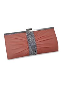 Steuer Damen Abendtasche "Satin-Optik mit Strassbesatz", orange, Taschen