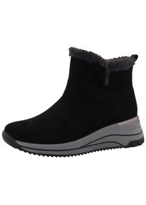 Tom Tailor Damen Winterboots, Gr. 40, schwarz, Textil, unifarben, Veloursleder, modisch, Schuhe, Keilabsatz, Plateau, Stiefelette mit