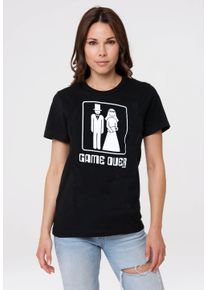 logoshirt Damen T-Shirt "Game Over", schwarz, casual, Gr. XXL, bedruckt, 100% Baumwolle, Shirts, mit lustigem Print