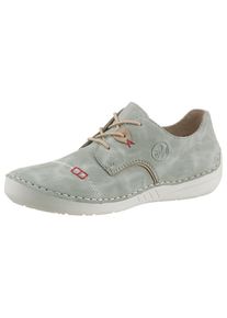 Rieker Damen Sneaker, Gr. 41, grün, Nubuklederimitat, sportlich, Schuhe, im Sportslook, Freizeitschuh, Halbschuh, Schnürschuh