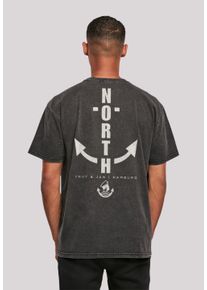 F4NT4STIC Herren T-Shirt "North Anchor", schwarz, casual, Gr. L, Obermaterial: 100% Baumwolle, Shirts, Print