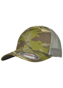 Flexfit Damen Flex Cap "Flexfit Unisex Multicam Trucker Mesh Cap", bunt, casual, 98% Baumwolle, 2% Elasthan, Caps
