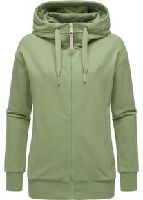 Ragwear Damen Kapuzensweatjacke "Yodis Zip", grün, casual, Gr. XXXL, Sweatware, Obermaterial: 70% Baumwolle, 30% Polyester, Sweatjacken, weicher