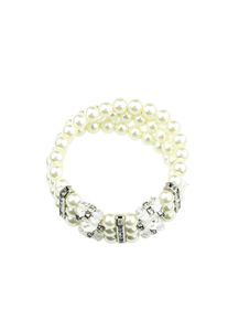 Damen Armband "Alice", beige, Collezione Alessandro, Glas, Armbänder