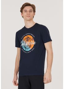 CRUZ Herren T-Shirt "Edmund", blau, sportlich, Gr. XXL, bedruckt, 100% Baumwolle, Shirts, mit coolem Print