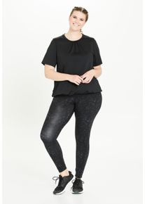 Q BY ENDURANCE Damen Funktionsshirt "NELLA W SS", schwarz, casual, Gr. 48, unifarben, 92% Polyester, 8% Elasthan, Shirts, mit schnell trocknender