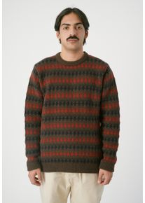 Cleptomanicx Herren Strickpullover "Trio", braun, casual, Gr. M, unifarben, 20% Polyamid, Pullover, im lockeren Schnitt