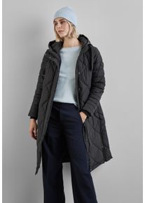 Street One Damen Steppjacke, blau, casual, Gr. 44, unifarben, Stoff, 100% Polyester, Jacken, mit Kapuze mit Tunnelzugband