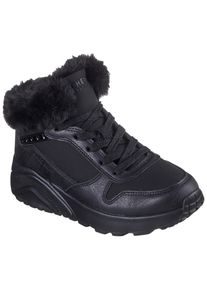 Skechers Kinder Sneaker "Uno Lite - Comfurt Collar", Gr. 36, schwarz, Lederimitat, Fellimitat, Glitzer, casual, Schuhe, Schnürboots, Winterstiefel,