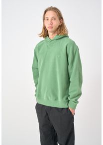 Cleptomanicx Herren Kapuzensweatshirt "Hooded Cosy Button", grün, casual, Gr. M, unifarben, 100% Baumwolle, Sweatshirts, im lockeren Schnitt