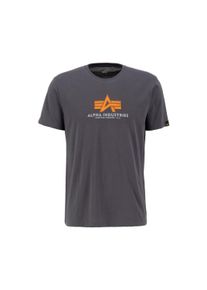 Herren T-Shirt "Alpha Industries Men - T-Shirts Basic T Rubber", grau, Gr. S, Alpha Industries, Obermaterial: 90% Baumwolle, 10% Polyester, Shirts