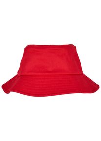 Flexfit Baby Trucker Cap "Flexfit Unisex Flexfit Cotton Twill Bucket Hat Kids", rot, casual, unifarben, 98% Baumwolle, 2% Elasthan, Caps