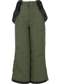 ZIGZAG Kinder Skihose "Soho", grün, casual, Gr. 104, unifarben, 88% Polyester, 12% Elasthan, Hosen, mit abnehmbaren Hosenträgern