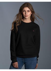 TRIGEMA Damen Sweatshirt "TRIGEMA Sweatshirt in Waffeloptik", schwarz, casual, Gr. L, 100% Baumwolle, Sweatshirts