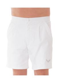 TRIGEMA Herren Trainingshose "TRIGEMA Tennis- und Freizeitshort", weiß, sportlich, Gr. L, 48% Baumwolle, 48% Polyester, 4% Elastan, Hosen