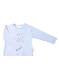 Liliput Jungen Langarmshirt "Polar Bär", blau, casual, Gr. 86, bedruckt, 100% Baumwolle, Shirts, mit Druckknöpfen auf der Schulter