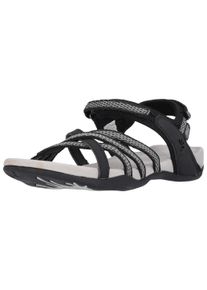 CRUZ Damen Sandale "Aarhus", Gr. 37, schwarz, Polyurethane, casual, Schuhe, mit praktischem Klettverschluss