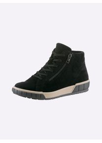 Casual Looks Damen Stiefelette, Gr. 41, schwarz, Veloursleder, sportlich, Schuhe