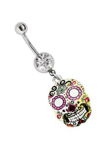 Adelia´s ADELIA ́S Damen Bauchnabelpiercing "Piercing Piercing Bauchnabelpiercing", bunt, modisch, Chirurgiestahl, Piercings, 316l Stahl Banane - Steinkugel