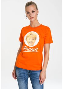 logoshirt Damen T-Shirt "Brandt", orange, casual, Gr. S, bedruckt, 100% Baumwolle, Shirts, mit lizenziertem Originaldesign