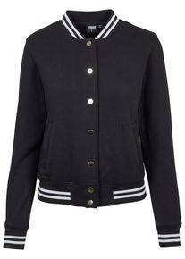 Urban Classics Damen Anorak "Urban Classics Damen Ladies College Sweat Jacket", schwarz, klassisch, Gr. S, mehrfarbig, 65% Baumwolle, 35% Polyester,