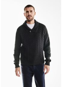 Street One MEN Herren Strickpullover, grau, casual, Gr. XXL, unifarben, Web, 60% Baumwolle, 40% Polyacryl, Pullover, Grobstrick