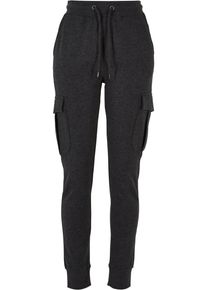 DEF Damen Stoffhose "DEF Damen Sweatpants", grau, Gr. S, unifarben, 80% Baumwolle, 20% Polyester, Hosen