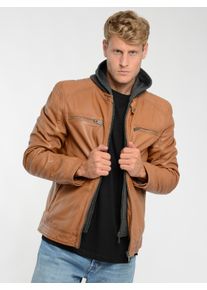 JCC Herren Lederjacke "3102234", braun, Gr. 46, Obermaterial: 100% Lammleder; Innenfutter oben: 100% Polyester; Innenfutter unten: 100% Baumwolle;