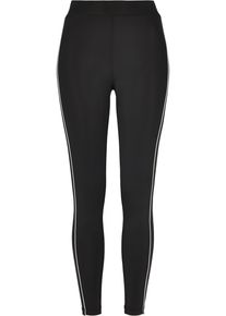 Urban Classics Damen Leggings "Urban Classics Damen Ladies High Waist Reflective Leggins", schwarz, Gr. XS, 80% Polyamid, 20% Elasthan, Hosen