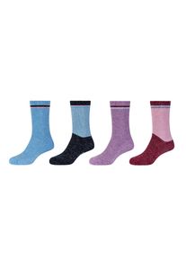 s.Oliver Damen Socken "Socken 4er Pack", Gr. 39, lila, 80% Polyester 18% Metallfaser 2% Elasthan, glänzend, Socken