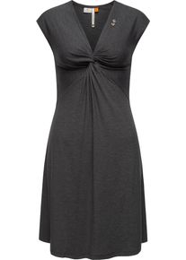 Ragwear Damen Jerseykleid "Comfrey Solid", schwarz, feminin, Gr. S, Material: 48% Viskose, 47% Polyester, 5% Elasthan, Kleider, stylisches
