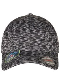 Flexfit Damen Flex Cap "Flexfit Accessoires Stripes Melange Flexfit", grau, casual, Gr. L, gestreift, 100% Polyester, Caps