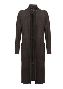 Maze Damen Lederjacke "4202175", grau, Gr. L, Obermaterial: 100% Ziegenvelour/ Innenfutter: 100% Baumwolle, Jacken