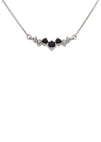 Firetti Damen Kette mit Anhänger "Schmuck Geschenk Gold 585 Halsschmuck Halskette Goldkette Ankerkette", 0,055 ct, Weißgold 585-Diamanten, L: 42cm,
