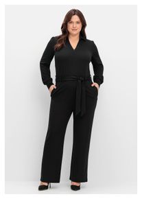 Damen Jumpsuit "Große Größen", schwarz, feminin, Gr. 44, sheego by Joe Browns, unifarben, Obermaterial: 70% Viskose, 26% Polyamid, 4% Elasthan,