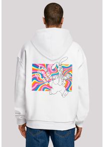 F4NT4STIC Herren Kapuzenpullover "Alice im Wunderland Uhr Hase", weiß, casual, Gr. XL, Obermaterial: 100% Baumwolle, Pullover, Premium Qualität,