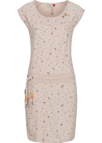 Ragwear Damen Sommerkleid "Penelope", beige, casual, Gr. XL, 100% Baumwolle, Kleider, leichtes Baumwoll Kleid mit Print