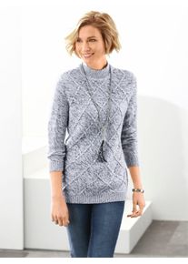 Classic Basics Damen Stehkragenpullover "Pullover", grau, Gr. 50, unifarben, 60% Polyacryl, 40% Baumwolle, Pullover