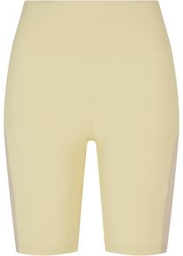 Urban Classics Damen Radlerhose "Urban Classics Damen Ladies Color Block Cycle Shorts", gelb, Gr. M, unifarben, 80% Polyimid, 20% Elasthan, Hosen