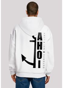 F4NT4STIC Herren Kapuzenpullover "Ahoi Anker Knut & Jan Hamburg", weiß, casual, Gr. XXL, Obermaterial: 100% Baumwolle, Pullover, Print