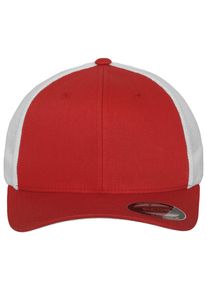 Flexfit Damen Flex Cap "Flexfit Unisex Flexfit Mesh Trucker 2-Tone", rot, casual, Gr. L, 55% Baumwolle, 43% Polyester, 2% Elasthan, Caps