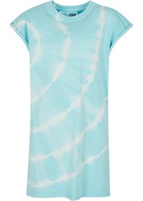 Urban Classics Mädchen Shirtkleid "Urban Classics Damen Girls Tie Dye Dress", blau, Basic, Gr. 110, Batikmuster, 100% Baumwolle, Kleider